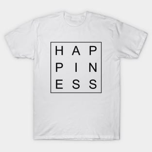 minimalist and simple design happiness word T-Shirt